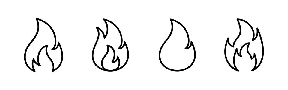 Fire icon vector. fire flame icon Stock Illustration
