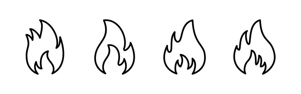 Fire icon vector. fire flame icon Stock Illustration