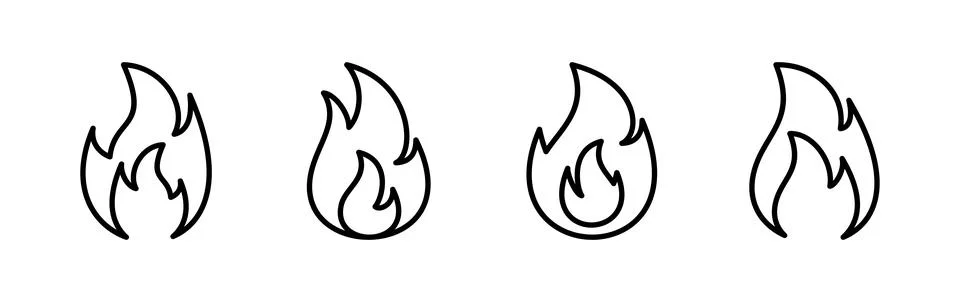 Fire icon vector. fire flame icon Stock Illustration
