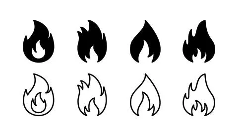 Fire icon vector. fire flame icon Stock Illustration