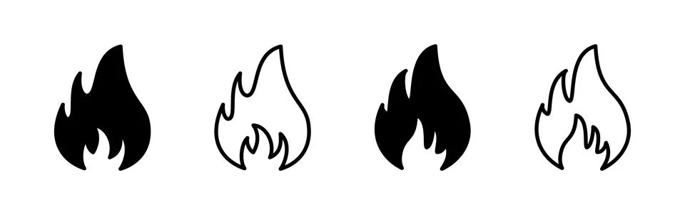 Fire icon vector. fire flame icon Stock Illustration