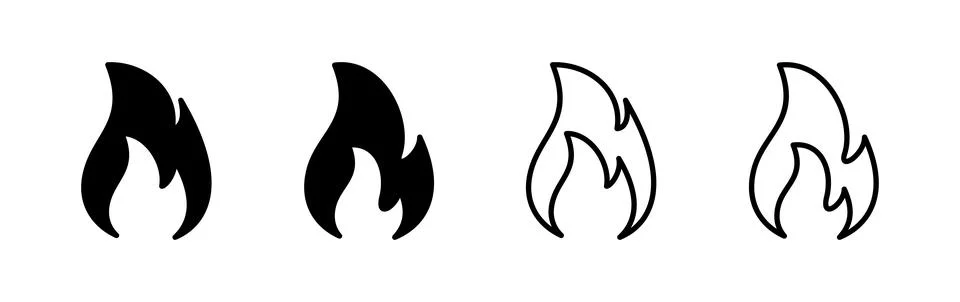 Fire icon vector. fire flame icon Stock Illustration