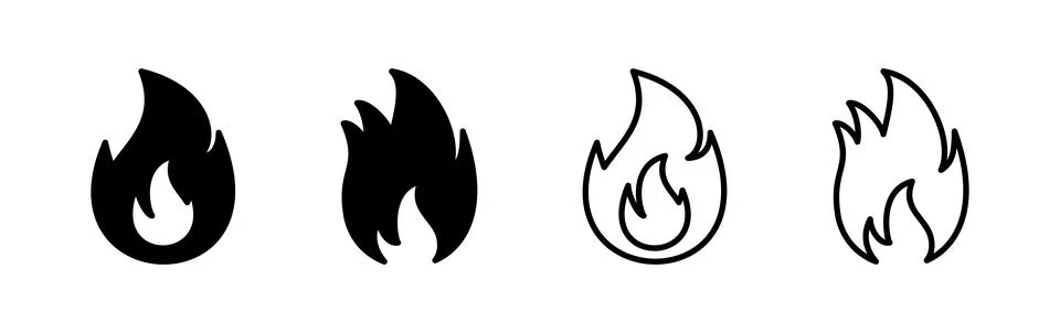 Fire icon vector. fire flame icon Stock Illustration