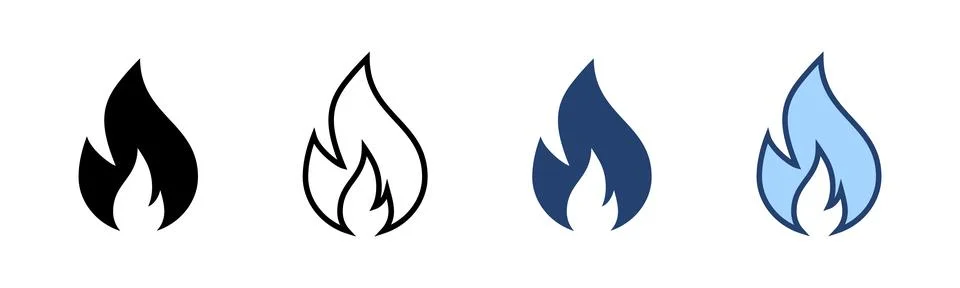 Fire icon vector. fire sign and symbol Stock Illustration