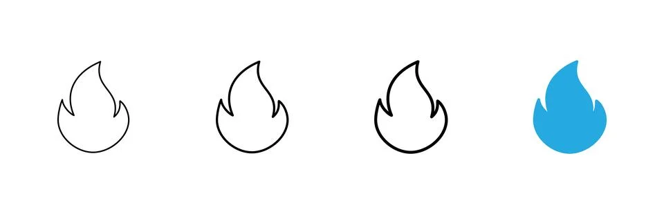 Fire icon vector. fire sign and symbol Stock Illustration