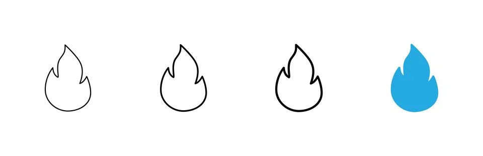 Fire icon vector. fire sign and symbol Stock Illustration