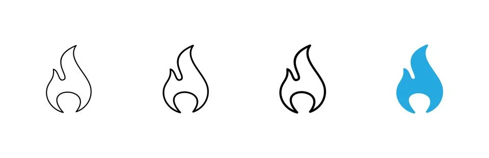 Fire icon vector. fire sign and symbol Stock Illustration