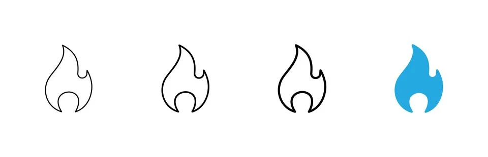 Fire icon vector. fire sign and symbol Stock Illustration