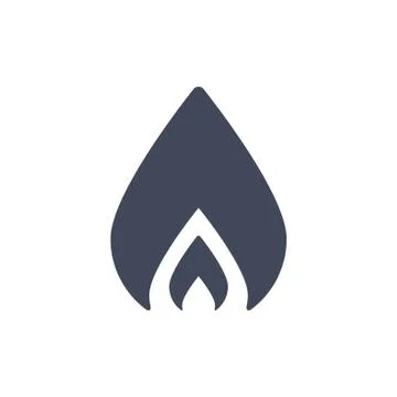 Fire Icon Vector flat design style Stock Illustration
