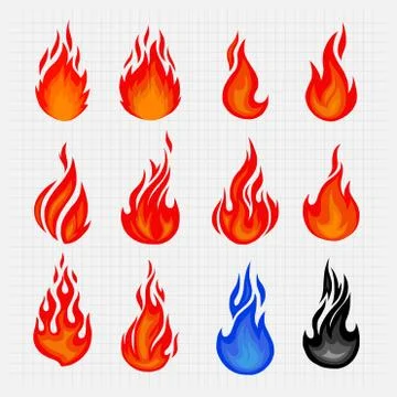 Fire Icon Vector Stock Illustration