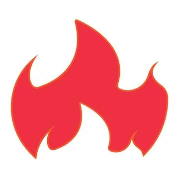 Fire icon vector Stock Illustration