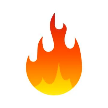 Fire icon vector isolated from background. Color gradient fire icon in modern Stock Illustration