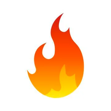 Fire icon vector isolated from background. Color gradient fire icon in modern Illustrazione stock