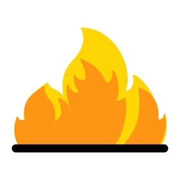 Fire icon vector isolated on white background for your web Illustrazione stock