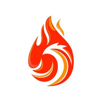 Fire icon vector isolated on white background for your web Illustrazione stock