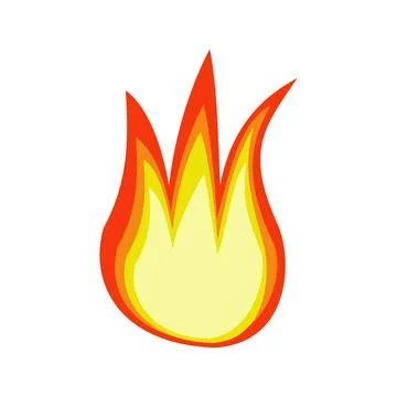 Fire icon vector isolated on white background for your web Stock Illustration