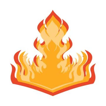 Fire icon vector isolated on white background for your web Stock Illustration