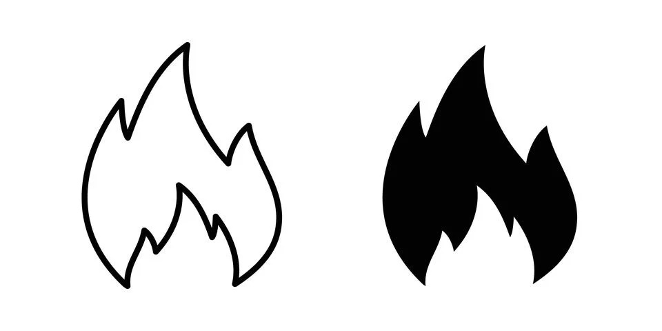 Fire icon vector symbol graphics イラスト素材