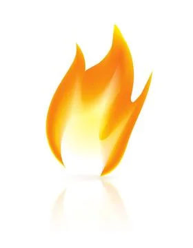 Fire icon on white background Fire icon on white background. Vector illust... Stock Photos