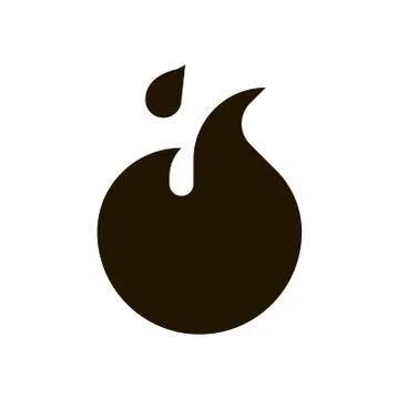 The fire Icon on white background. Trendy flat style for graphic design, web Stock Illustration