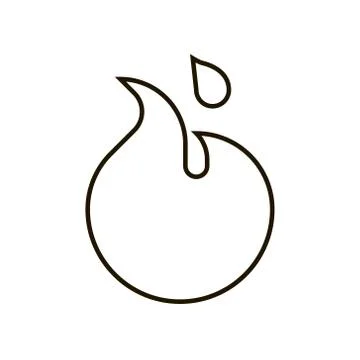 The fire Icon on white background. Trendy flat style for graphic design, web Иллюстрация