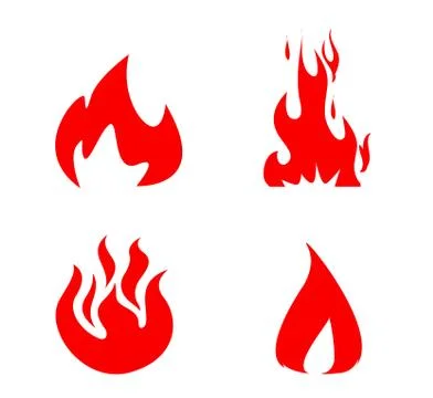 Fire Icons set vector 스톡 일러스트
