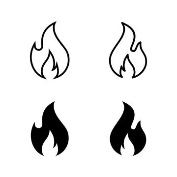 Fire icons vector. fire sign and symbol Stock Illustration