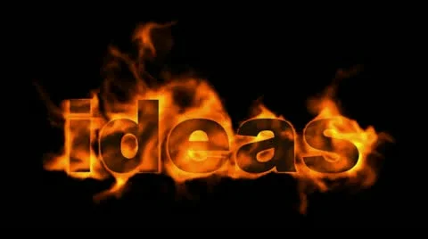 Fire ideas word. Stock Footage 10833914