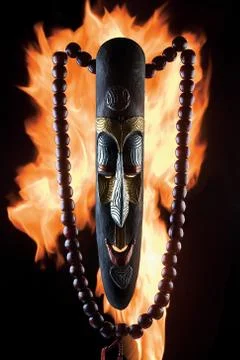 Fire idol. Stock Photos