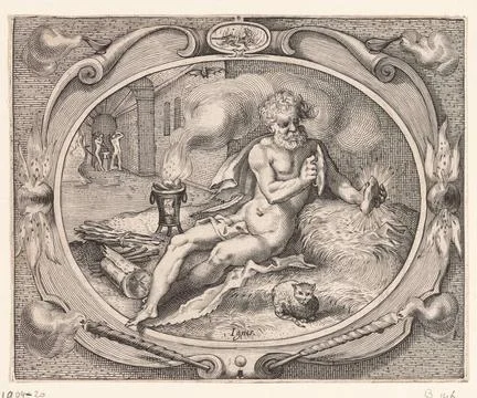 Fire (Ignis); Ignis; The four elements. The personification of the fire el... Stock Photos