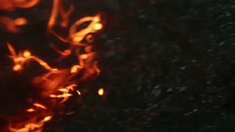 Fire Ignites Steel Wool MAC Stock Footage 74534305
