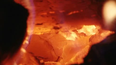 Fire inside family talking - HD  Stock Footage 21973702