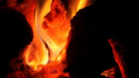 Fire inside. fire extinguisher. fire temperature. Stock Footage 75790240