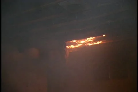 Fire interior knock down Video stock 10895033