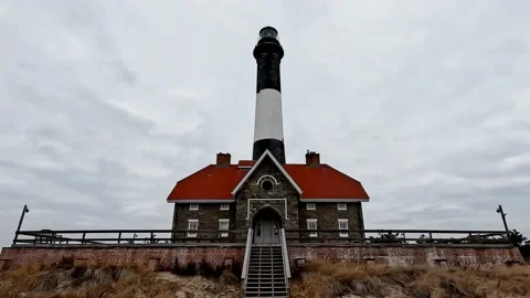 Fire Island Lighthouse 2 4K Stock Footage 232943566