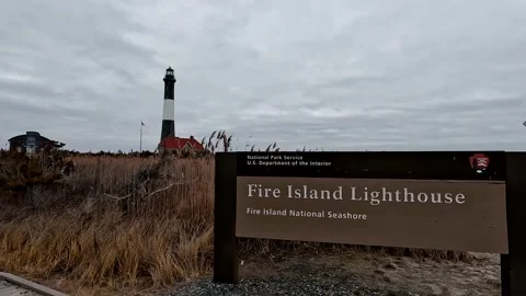 Fire Island Lighthouse Path 4K Stock Footage 232941899
