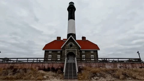 Fire Island Lighthouse a Walking View in 4K Stock Footage 232944115