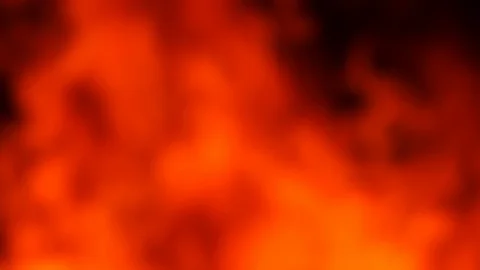 Fire isolated on black as abstract out of focus background Stock Footage 99044564