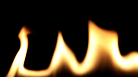 Fire isolated on black background Stock Footage 36437341