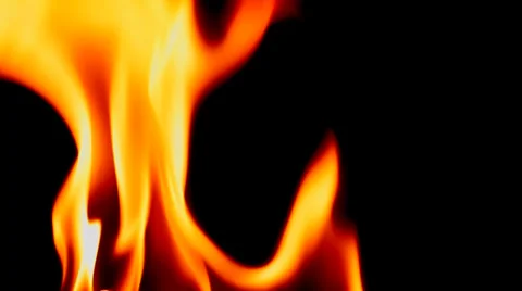 Fire isolated on black Stock Footage 35472718