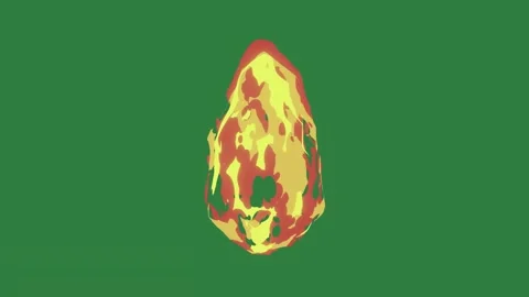 A fire isolated isolated on green screen background Stock Footage 336890090