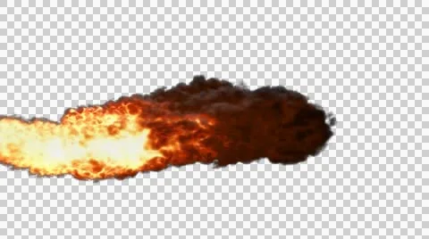 Fire Jet Alpha Channel Video stock 43244778