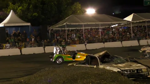 Fire  - jet engine car 1 Stock Footage 6530357