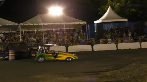 Fire  - jet engine car 2 Stock Footage 6530363