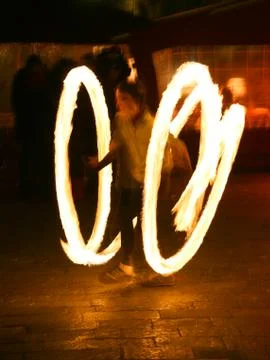 Fire juggler Stock Photos