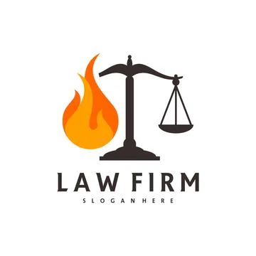 Fire Justice logo vector template, Creative Law Firm logo design concepts Stock Illustration