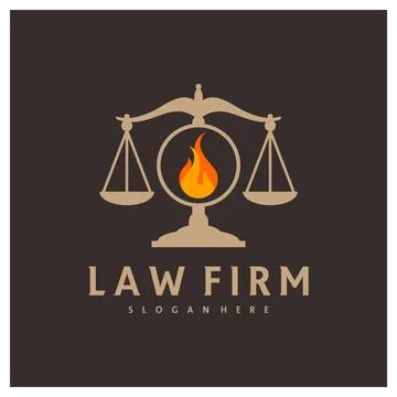 Fire Justice logo vector template, Creative Law Firm logo design concepts Stock-Illustration
