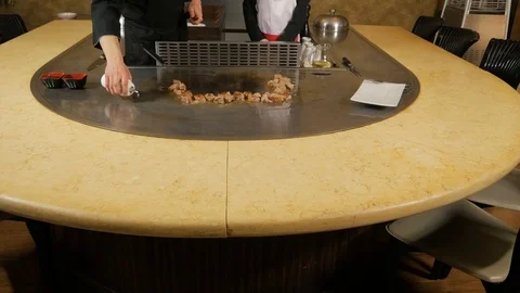 Fire in the kitchen Chef Cook prepares Stock Footage 87311865