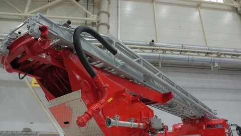 Fire Ladder Crane Stock Footage 123278387