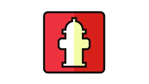 Fire ladder emergency color icon animation Stock Footage 326107585